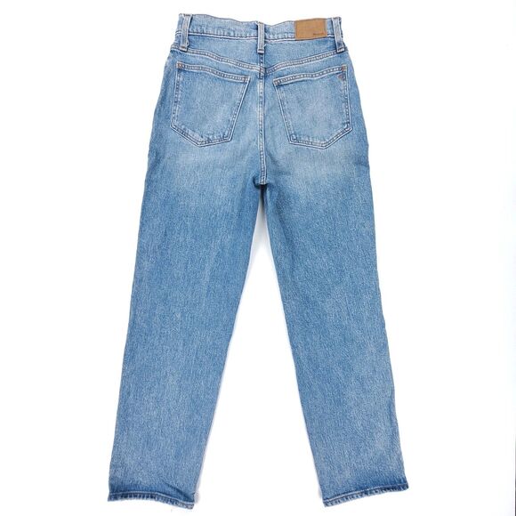 MADEWELL The Perfect Vintage Straight Jean in Kingsbury Wash Knee-Rip 90s Y2K - Picture 6 of 10